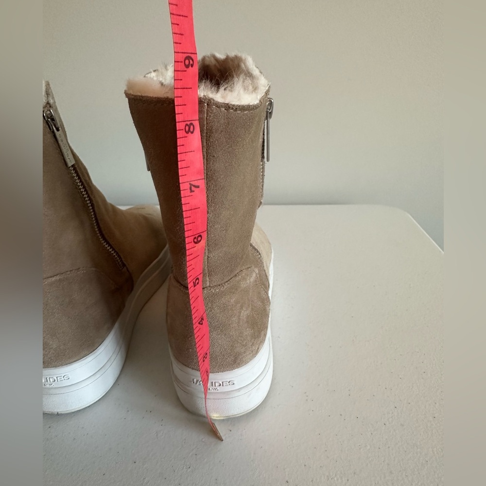 Women’s 8.5 J/Slides Tan/Gray Tristan‎ Boot with Faux Fur - Picture 10 of 11